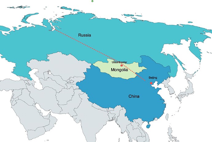 俄罗斯蒙古中国地图